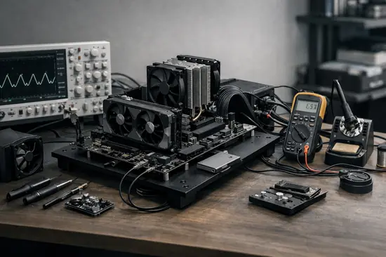 banco de pruebas para electrónica