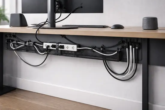 organizar cables escritorio