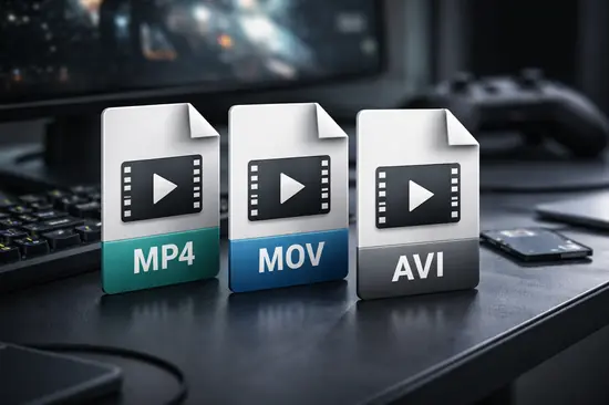 formato de video mp4 mov avi