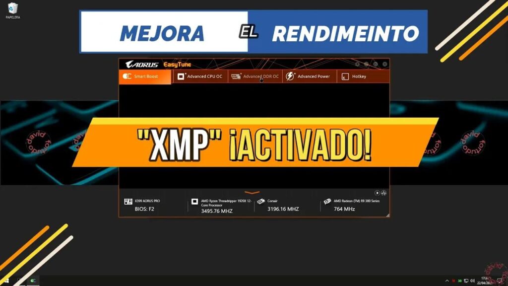 activar perfil XMP